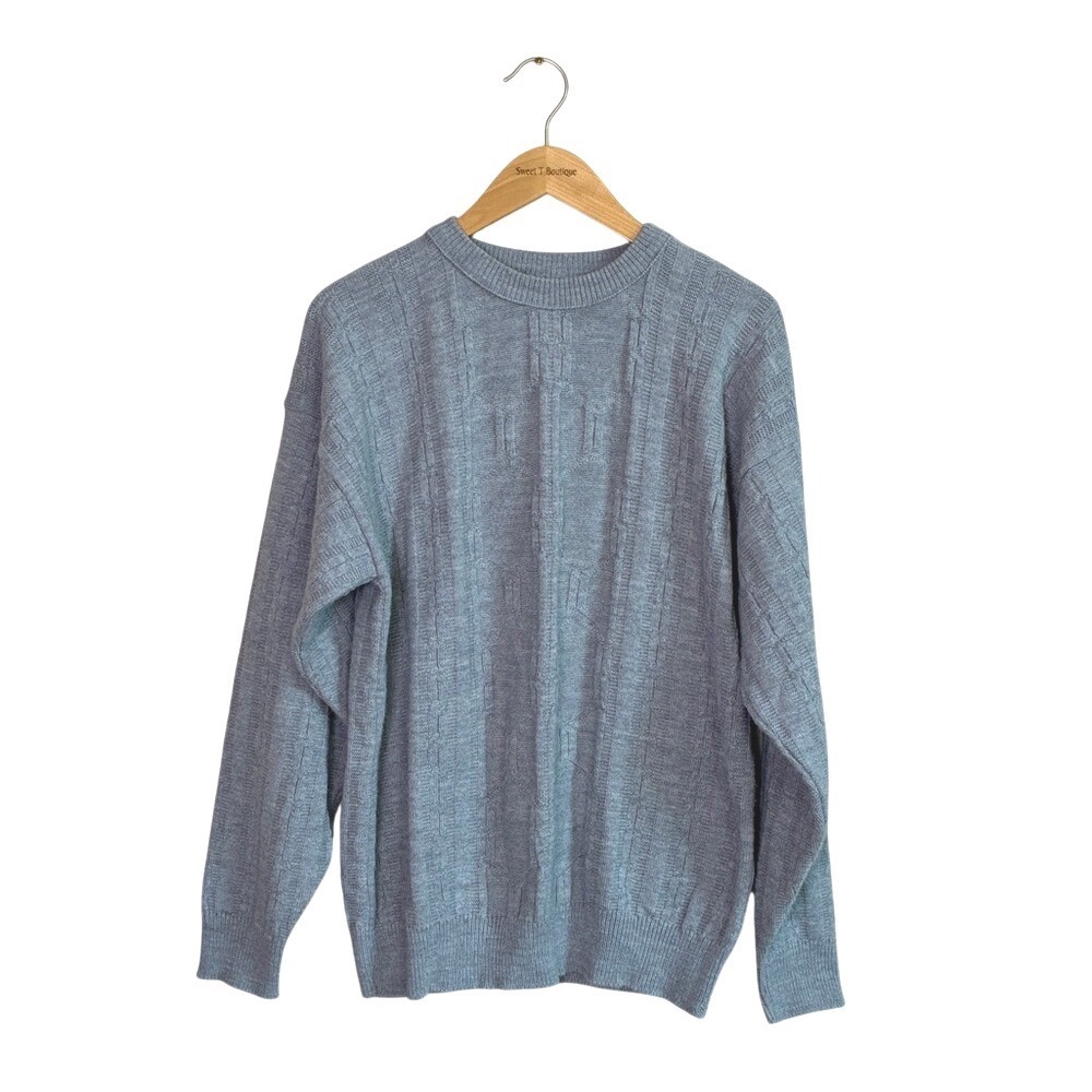 CHRISTIAN DIOR Men's‎ Medium Orlon Acrylic Cable Knit Pullover Sweater Old Money